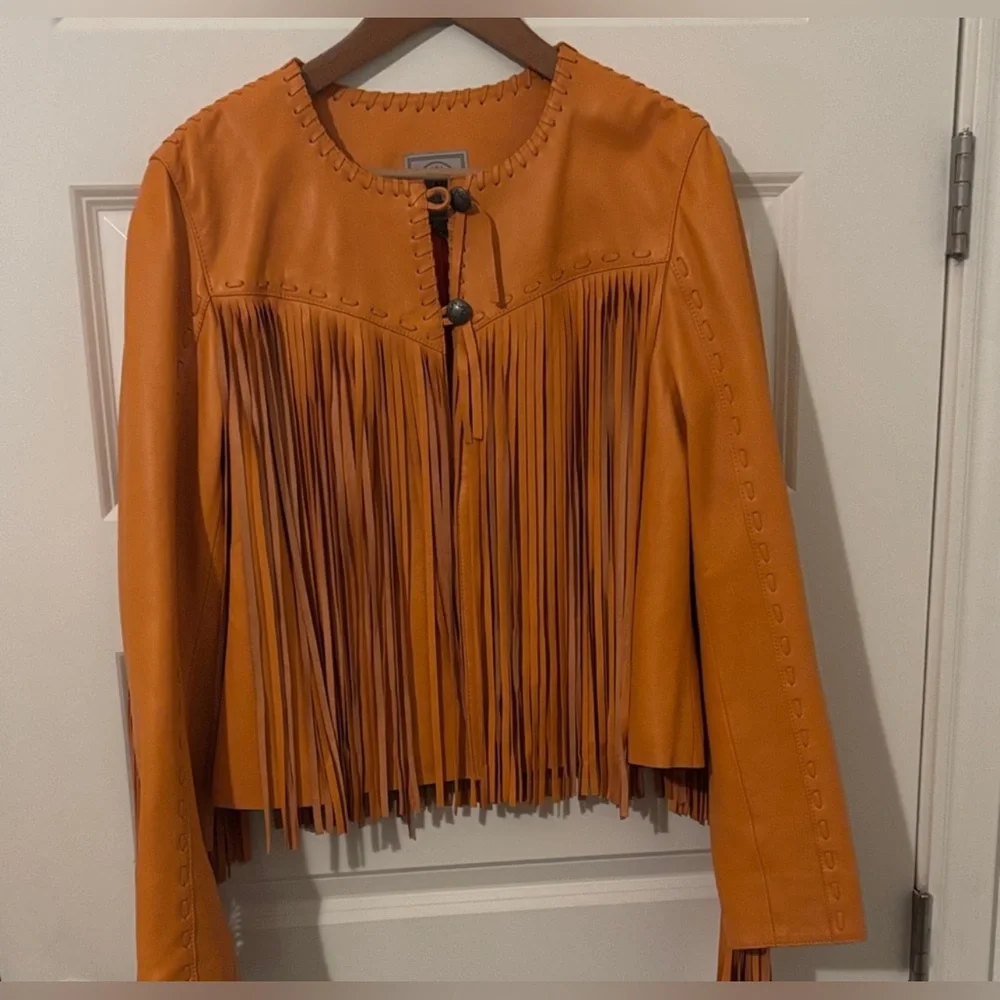 NWT Double D Ranch Sonora Jacket in Marigold Fringe and more Fringe RTL $895 M - Picture 8 of 10